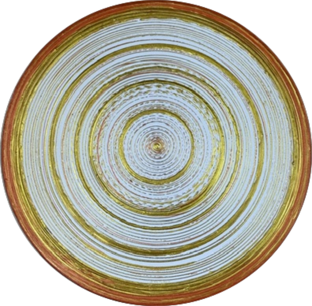 ©Sonia Parchet - Flower of Connections -Spiral -Acrylic on Wood - 30cm round
