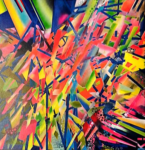 Emergente Ordnung I, Mixed media on canvas, 100 x 100 x 4 cm, 2026