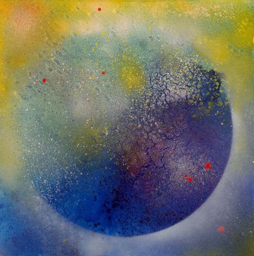 Fragments of Dreams II, Drip Technique / Pouring Medium  / Acrylic on Canvas, 60 x 60 cm, 2025