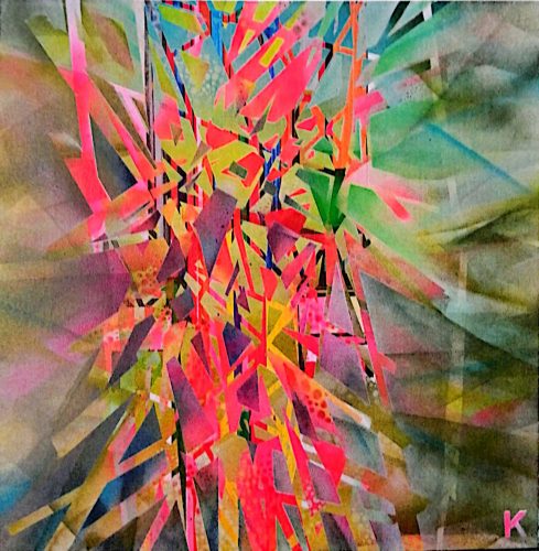Emergente Ordnung II, Mixed media on canvas, 100 x 100 x 4 cm, 2026