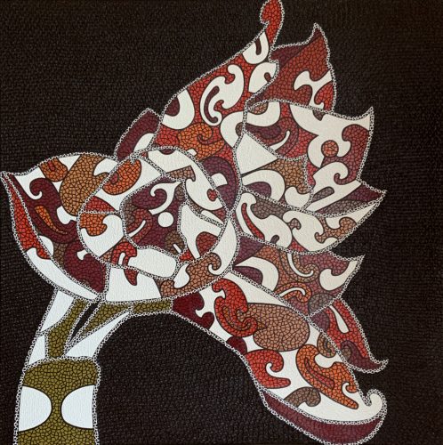 Amaryllis, Oil on canvas, 90 x 90 cm, 2021