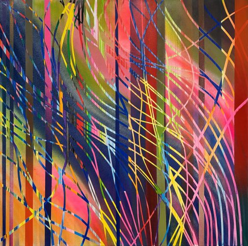 Heiterkeit, Mixed media on canvas, 100x100x4 cm, 2026