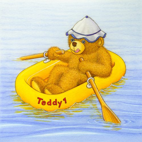 Bär im Boot, print of pencil paintings, 18,8 × 19,0 cm, 2026