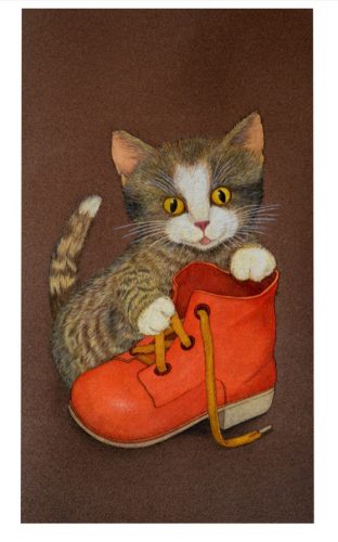 Ich bin die kleine Katze, print of pencil paintings, 23,0 × 40,0 cm, 2026