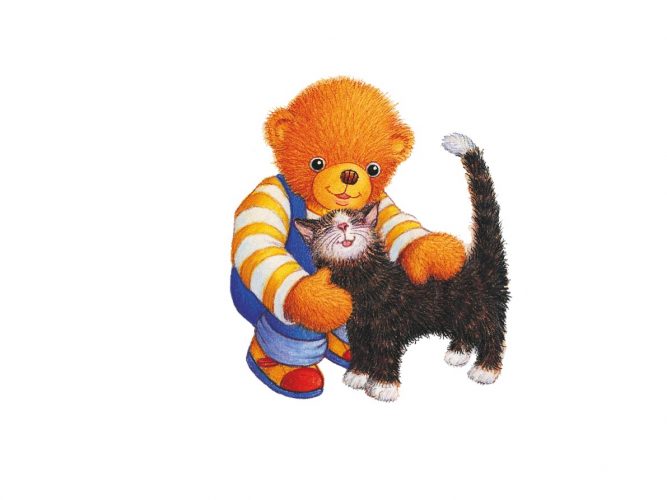 Olli streichelt die Katze, print of pencil paintings, 8,2 × 9,0 cm, 2026