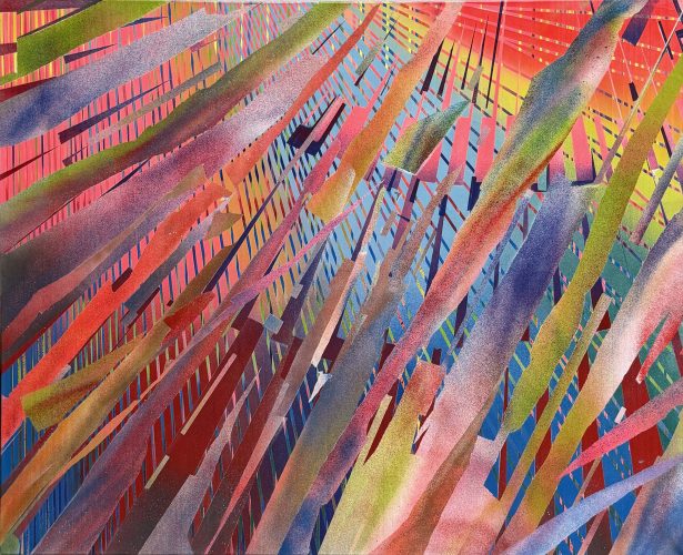OT( Rays pointing toward the upper right ), Mixed media on canvas, 100 x 120 x 4 cm,  2026
