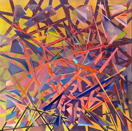Maria komtt ! II, Mixed media on canvas, 100 x 100 x 4 cm, 2026