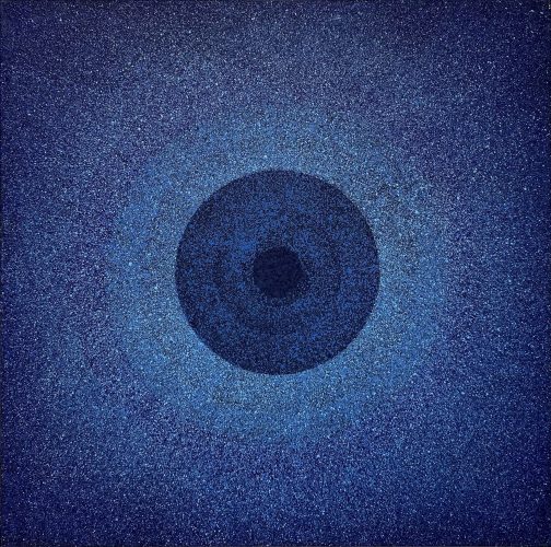 Beyond the Circle IV, Drip Technique / Pouring Medium  / Acrylic on Canvas, 80 x 80 cm, 2024