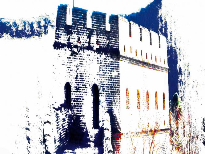 © Thomas Falkner - At The Great Wall Of China- Digital abstraction beneath plexiglass - 60 x 80 cm - 2022