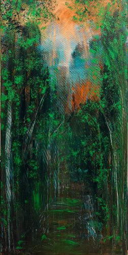 ©Annette Lang - Fairy Tale Forest - Acrylic on canvas - 50x100cm - 2025