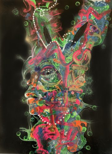 ©Carlos Escobar - Guerrera de luz - Acrylic on Canvas - 60 x 60 cm - 2024
