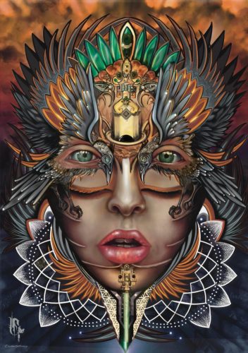 ©Carlos Escobar - Noche _ Night - Mixed Media - Digital Print & Acrylic on Canvas -140 x 100 cm - 2025