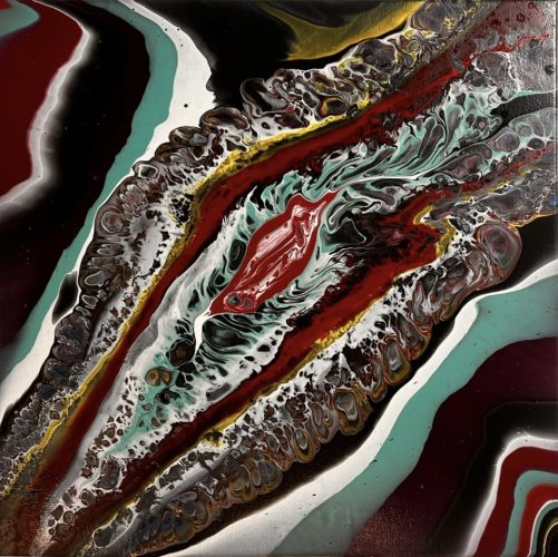 ©Edita Abrink - Lips - Mixed Media - 50 x 50 x 1,5 cm - 2023