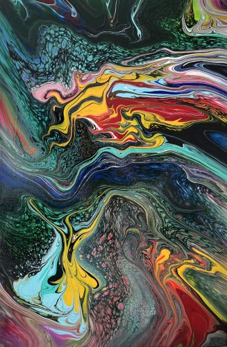 ©Edita Abrink - New beginings - Mixed Media - 40 x 60 x 1,5 cm - 2025