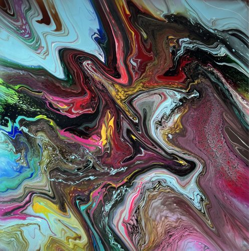 ©Edita Abrink - Persevere - Mixed Media - 80 x 80 x 1,5 cm - 2025