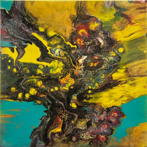 ©Edita Abrink - The secret of the tree - Acrylic on canvas - 80 x 80 cm - 2023