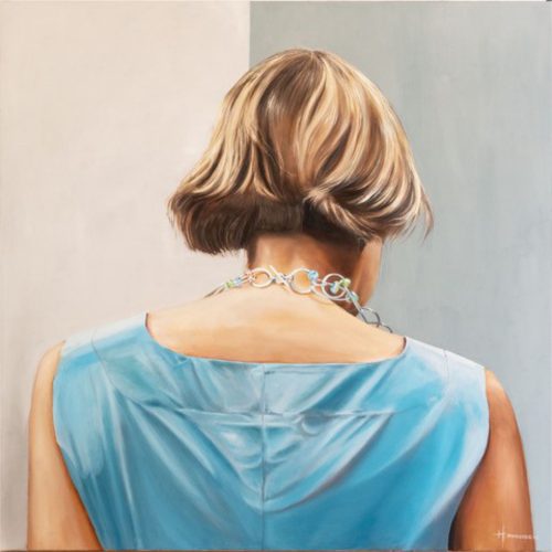 ©Hauke Andersen - Back in Blue - Oil on Canvas - 100 x 100 cm - 2021