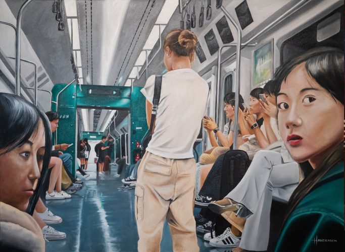 ©Hauke Andersen - Underground - Oil on Canvas - 140 x 100 cm - 2025