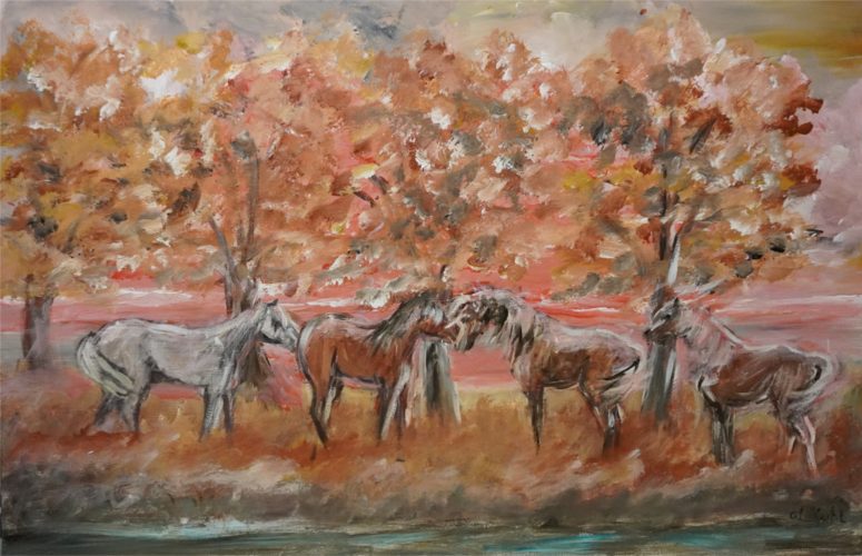©Horst Ludwig - Golden Autumn Magic - oil on canvas - 75 x 116cm