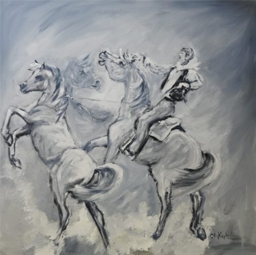 ©Horst Ludwig- In the Grip of the Lasso - oil on canvas - 100 x 100cm