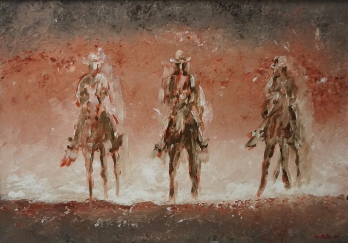 ©Horst Ludwig - Three Riders - oil on canvas - 120 x 90cm