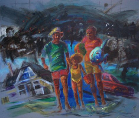 ©Horst Wagner-Family Outing - Oil on Canvas - 110 x 130 cm - 2003