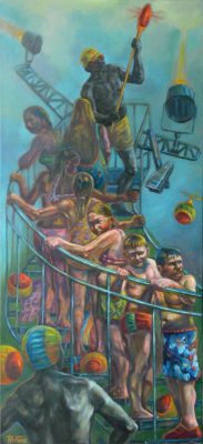©Horst Wagner- The Rise- oil on canvas-175 x 80 cm-2015