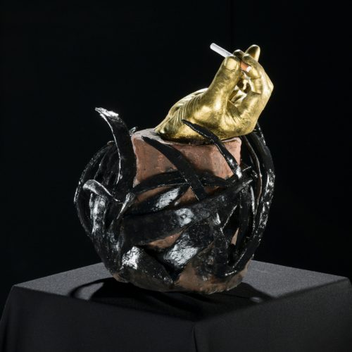©Melanie Meyer -Exhibition_ Abusus Sculpture_Plaster_Acrylic - 20 x 30 x 30 cm -2021