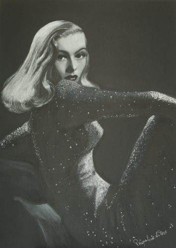 ©Pasqualina de Vero -VERONICA LAKE I - PanPastel on black Kapa Graph lightweight board - 50x70cm - 2020