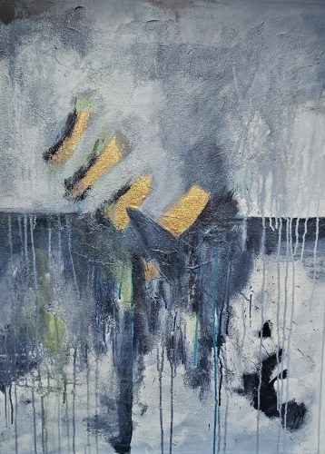 ©Pia Malmstrup-The thunder storm - Acrylic on canvas - 70 x 90 cm - 2022