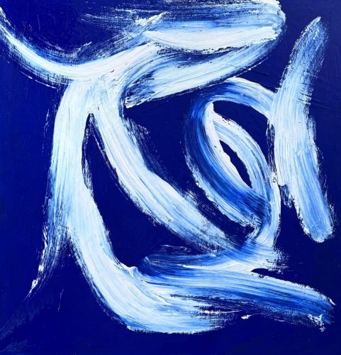 ©Raphael Weiss - Golden Rebirth - Acrylic on canvas - 100 x 100 cm - 2024