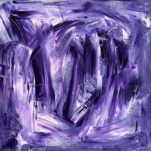 ©Raphael Weiss - Purple Haze - Acrylic on canvas - 100 x 100 cm - 2024