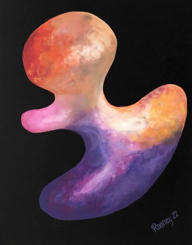 ©Rooney - Biomorph I - Acrylic on canvas - 100 x 80 cm - 2021