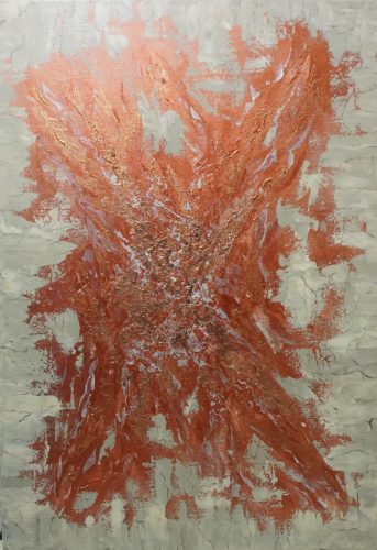 ©Tatjana Kuehnal -Olympia Serie _Copper - Mixed Media on Canvas - 100 x 70 cm -2025