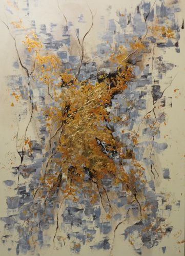 ©Tatjana Kuehnal -Olympia Serie_Gold I-Mixed Media on Canvas - 100 x 70 cm