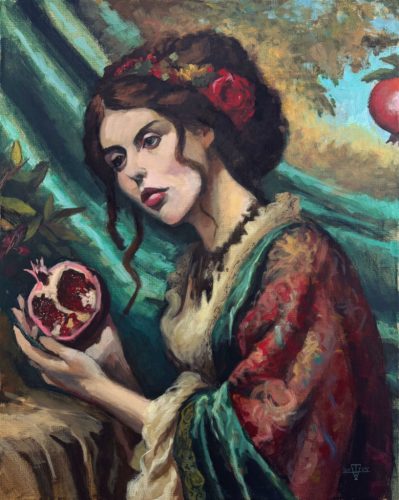 ©Tellus Vituz - Woman who carries - Acrylic on Canvas - 81 x 65 cm - 2024