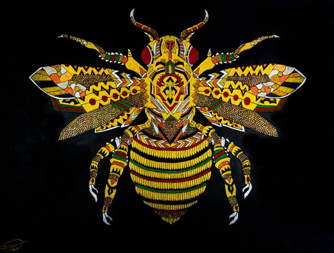 ©Theodoros Nikolaidis - The Bee - Mixed Media - 130 x 100 cm - 2023